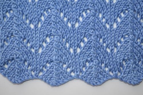 Simple lace knitting stitches