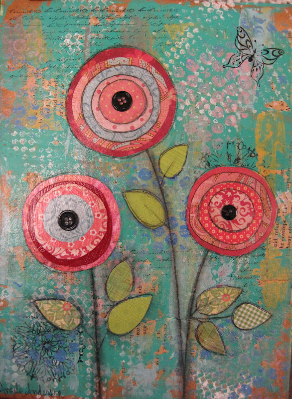 Angela Anderson Art Blog Mixed Media Flowers Kid's Art Class