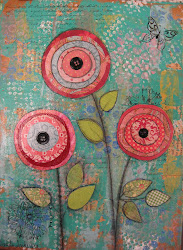 canvas mixed projects class flowers flower google project example kid painting mix inspiration angelaandersonart medium angela anderson collage paper plastic