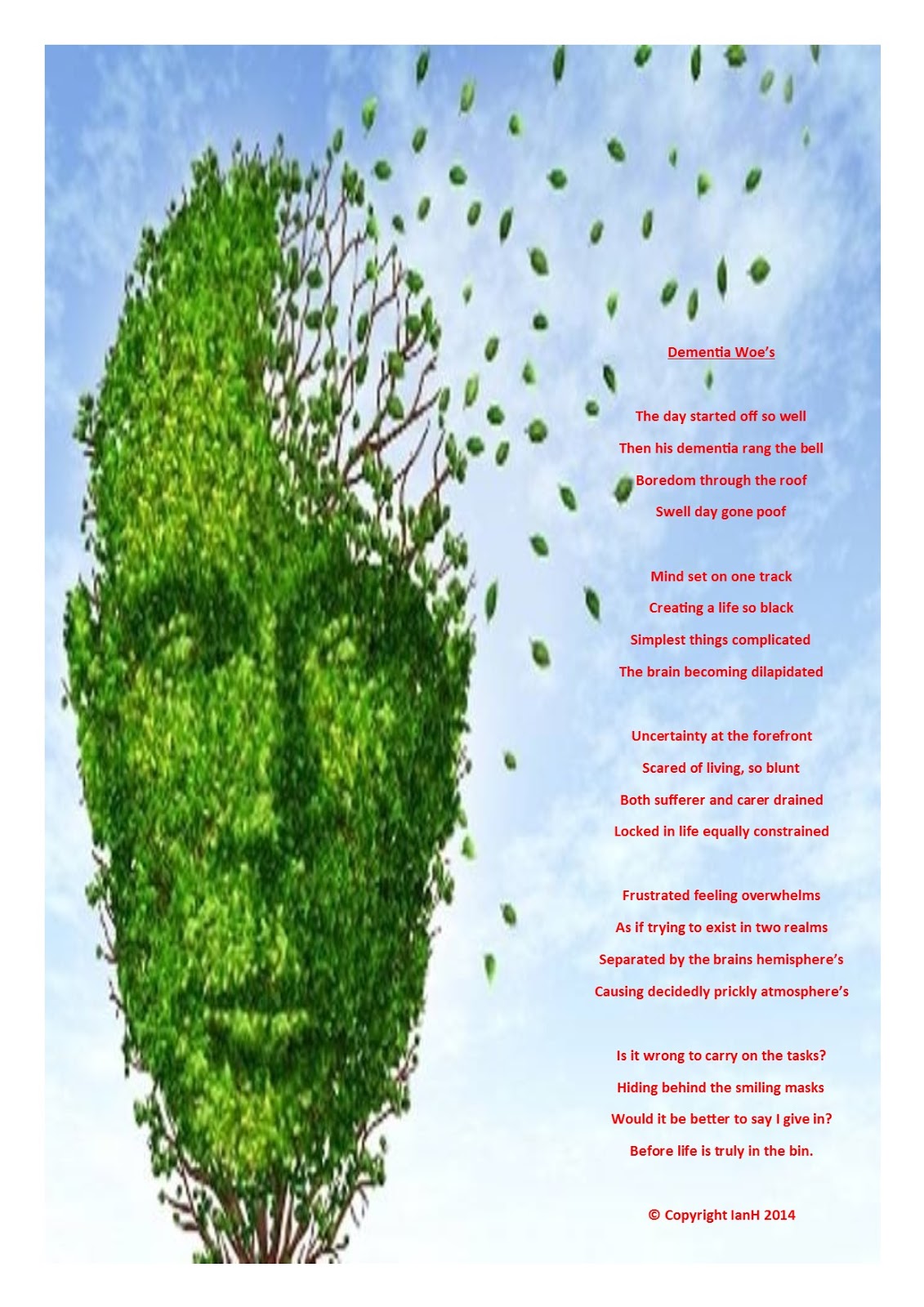 Dementia Carers Poems Dementia Woe S