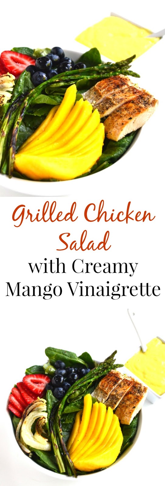 Grilled Chicken Salad with Creamy Mango Vinaigrette | The Nutritionist ...