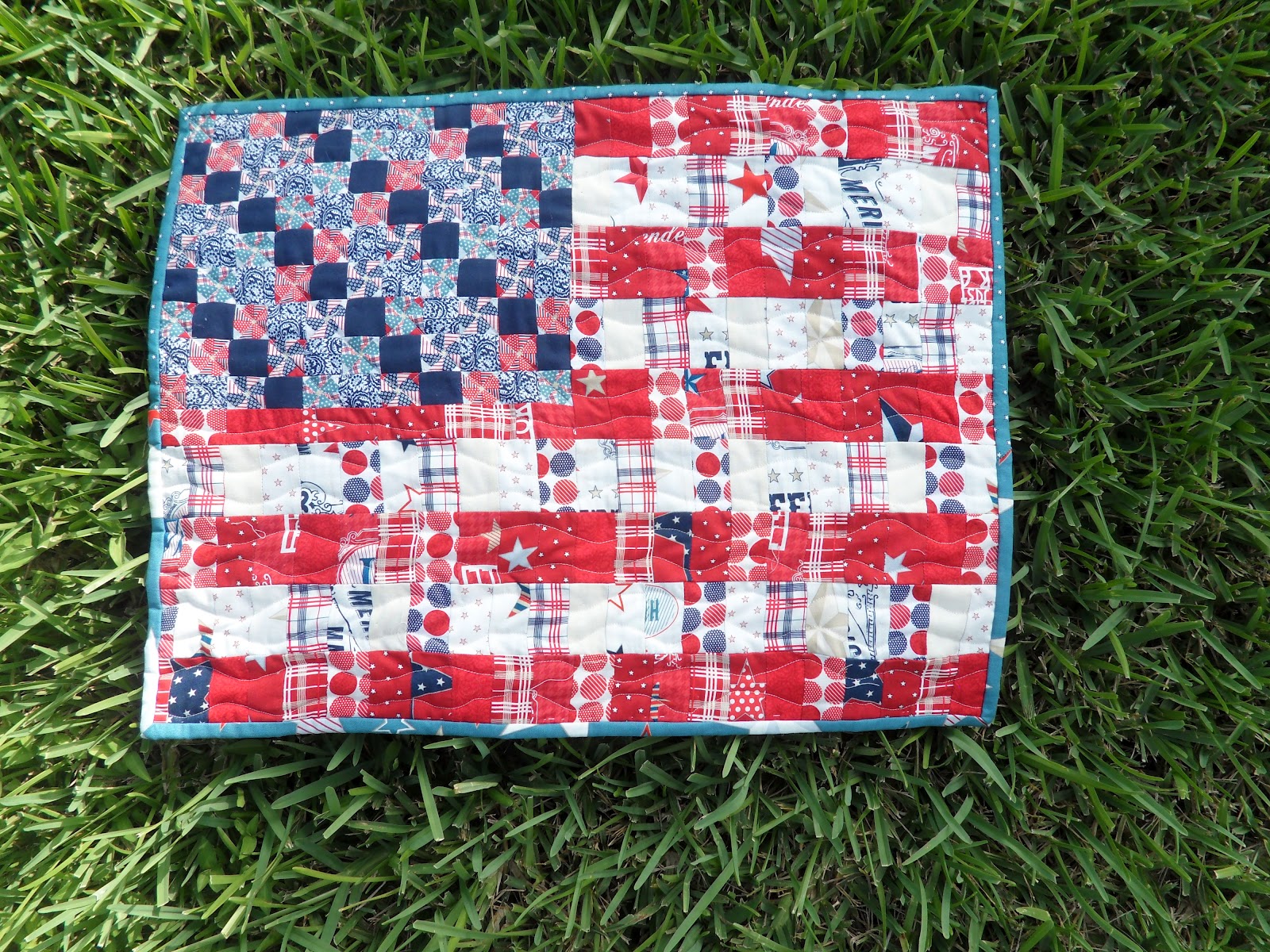 Quilt Story: Red, White and Blue flag quilt...