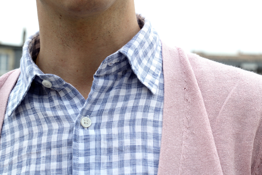 blog-mode-style-homme-paris-bordeaux-uniqlo-lifewear-lin-linen-cardigan-rose-chemise-carreaux-slim-diesel-chauures-balibaris-chaussettes-royalties - 2 (1)
