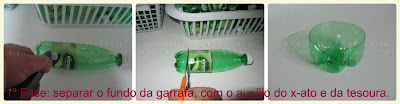 Coroa de Natal com material reciclado