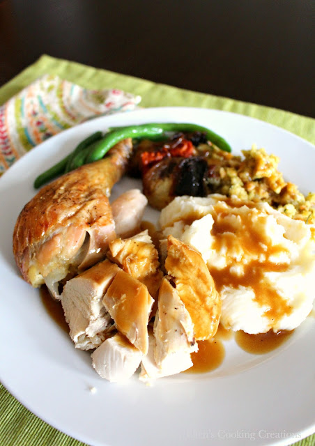 Whole Roast Chicken Dinner - Brined, Stuffed and Rubbed for Ultimate Flavor and Juiciness. Perfect Sunday Dinner.