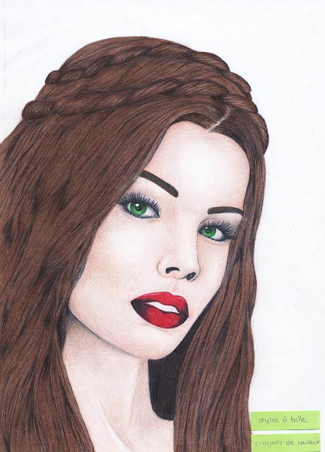 Dessin passion portrait roses youtubeuse mandalas