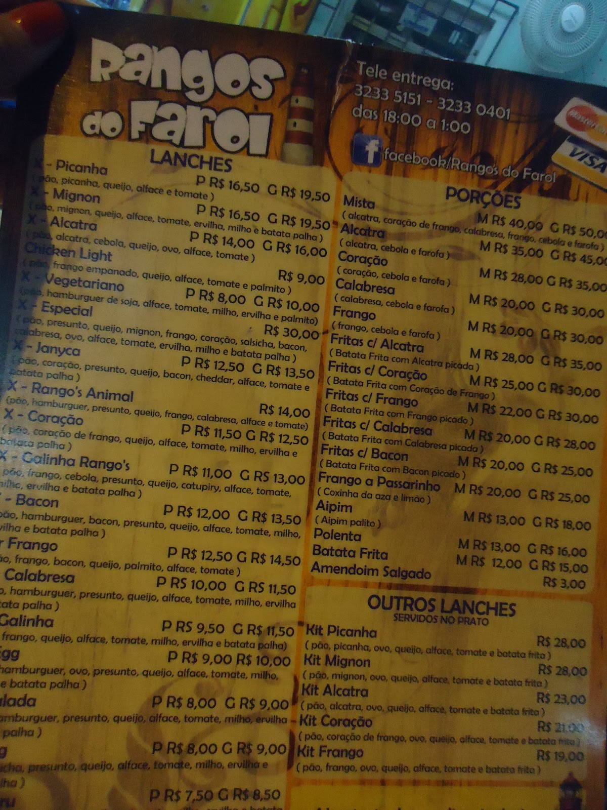 Menu Floripa: Rangos do Farol