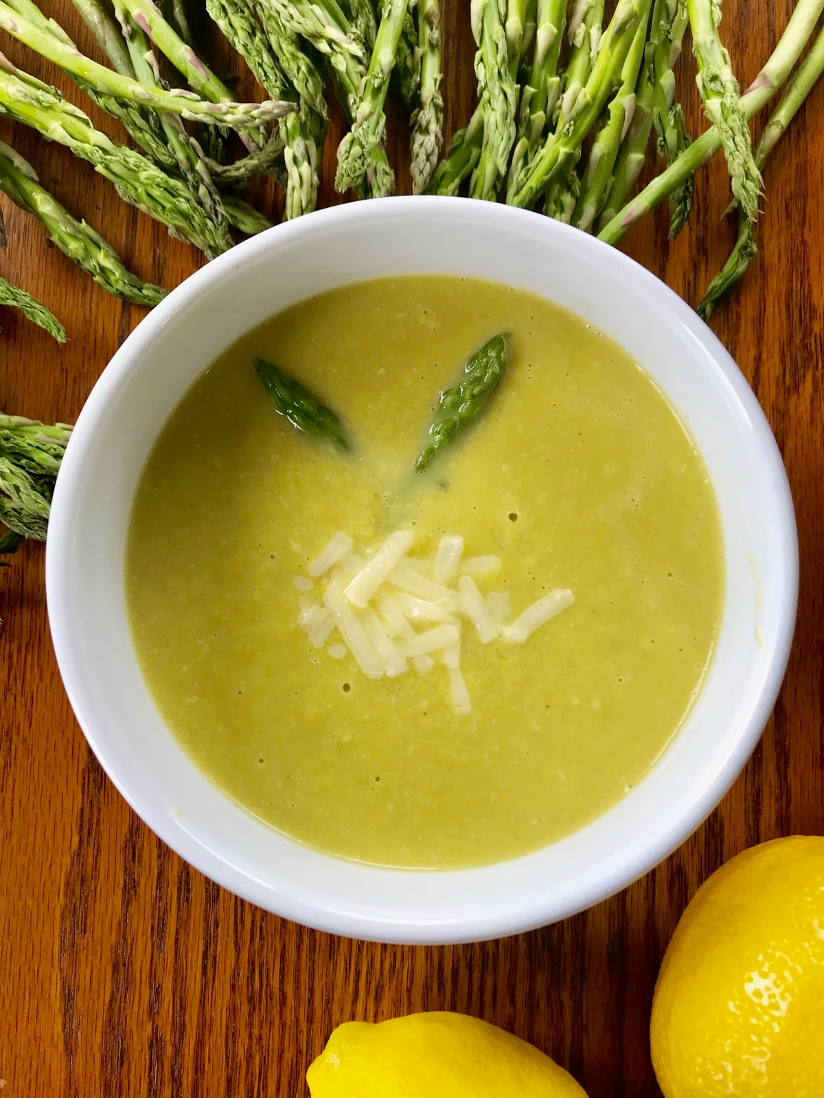 Creamy Asparagus Soup soupswappers Our Good Life