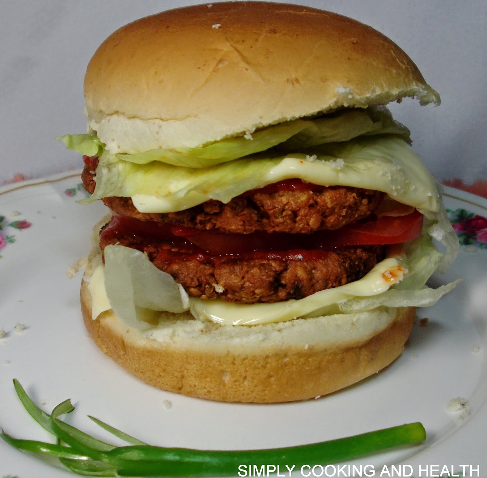 Simply Cooking and Health Tempeh patty with chickpea
