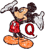 Alfabeto brillante de Mickey Mouse Q.