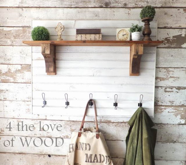 4 the love of wood SHIPLAP COAT RACK farmhouse style