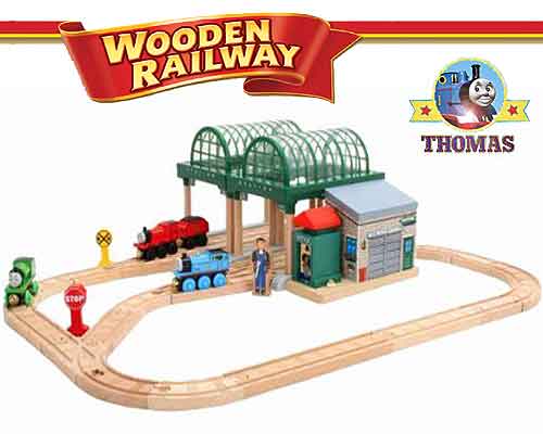 thomas wooden train station