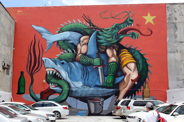 Our friend Franco Fasoli JAZ has now completed his giant mural for SeaWalls and PangeaSeed which just took place on the streets of the island of Cozumel in Mexico. 