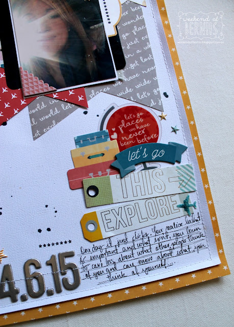 "Go see do " layout by Bernii Miller using the Pink Paislee Atlas collection. 