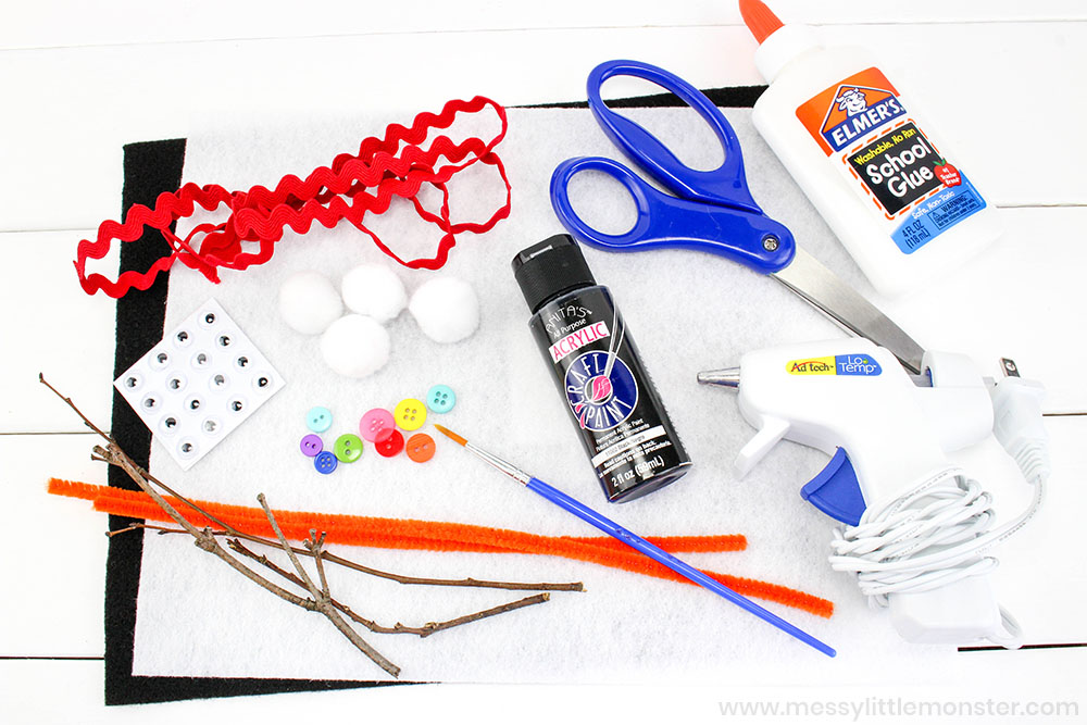Melted snowman craft for preschoolers