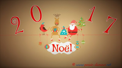 Jolie carte de vœux noël et nouvel an 2017