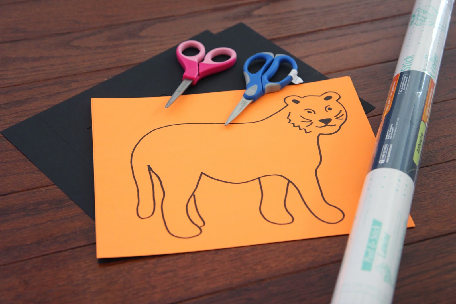 Toddler Approved! Sticky Tiger Craft for Kids