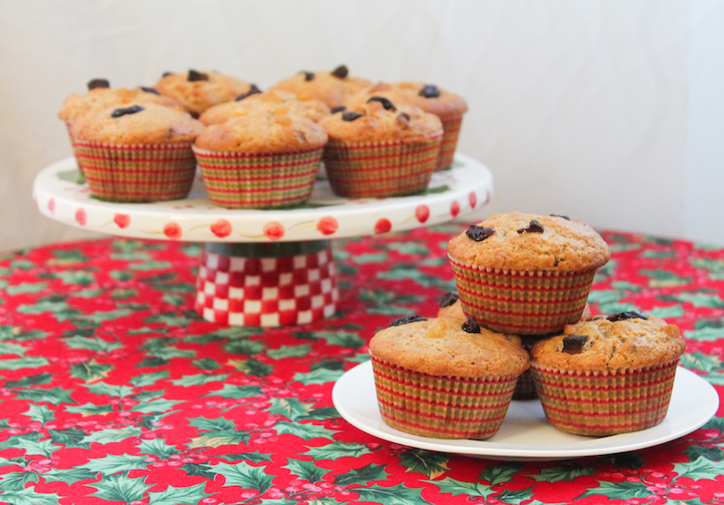 Food Lust People Love Candied Fruit Christmas Muffins MuffinMonday