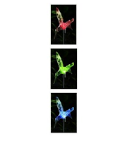Solar Hummingbird Garden Stake Light. Color changing LED light. Black Pole product image