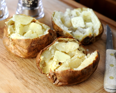 (Sloooow) Baked Potatoes, How Long to Bake a Baked Potato ♥ AVeggieVenture.com, one hour in the oven is not enough! How long to bake baked potatoes for soft, nutty flesh and crisp, crackly skins.