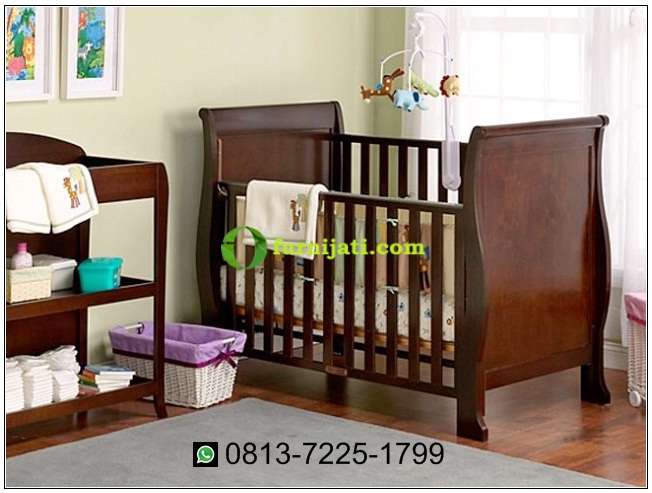 Harga tempat tidur bayi kayu jati