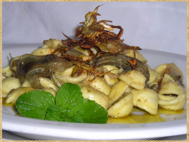 Orecchiette con carciofi romaneschi e bottarga di tonno