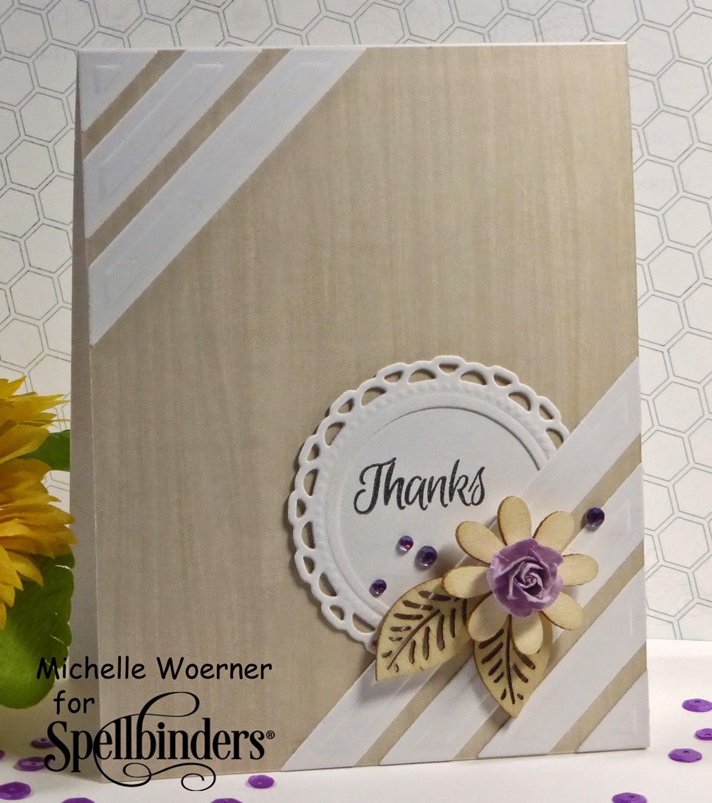 Stop and Stamp the roses Wood veneer flower card