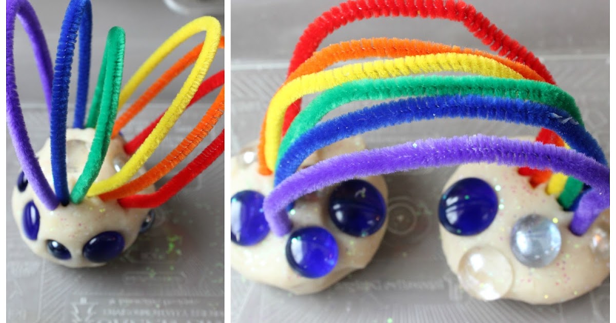 Kitchen Floor Crafts: Playdough Invitation to Build a Rainbow