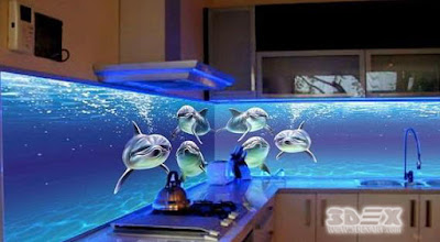 realistic 3D kitchen backsplash designs 3D glass backsplash panel