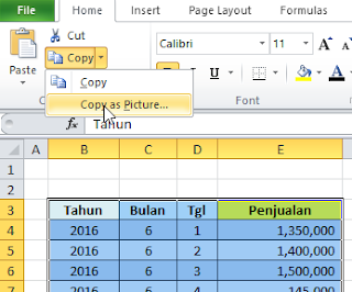Excel Copy As Picture Image