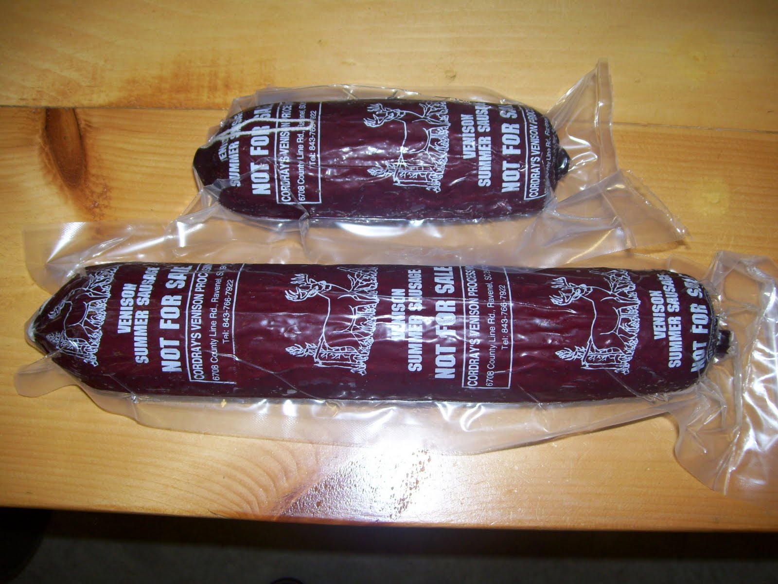 Cordray's Venison Summer Sausage comes in 4 different ways.