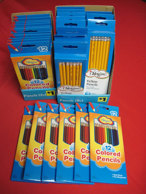 Dollar General pencil deals for Operation Christmas Child shoeboxes.