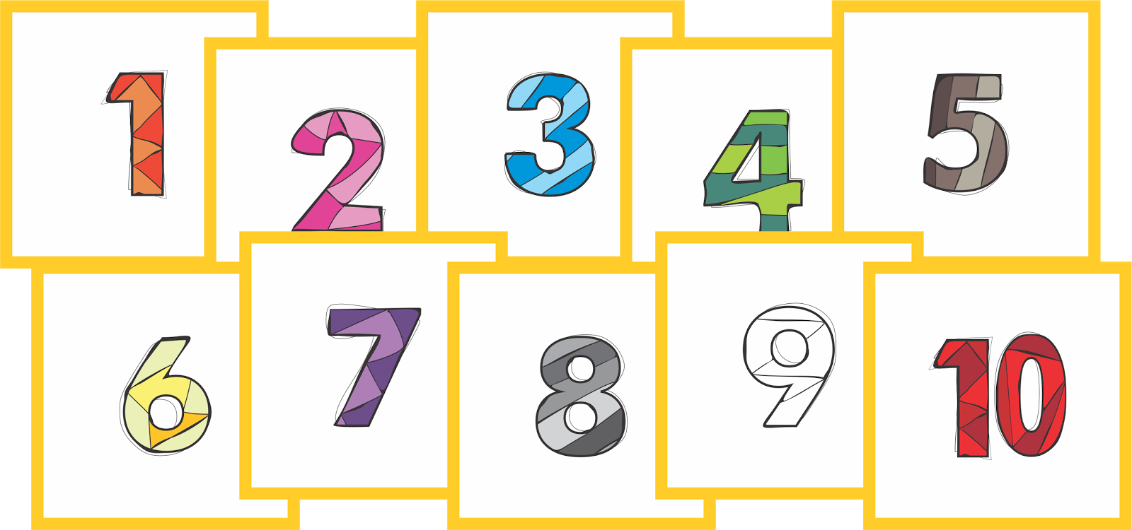 KM Classroom: Numbers 1-10 Posters, Worksheets and Memory Game