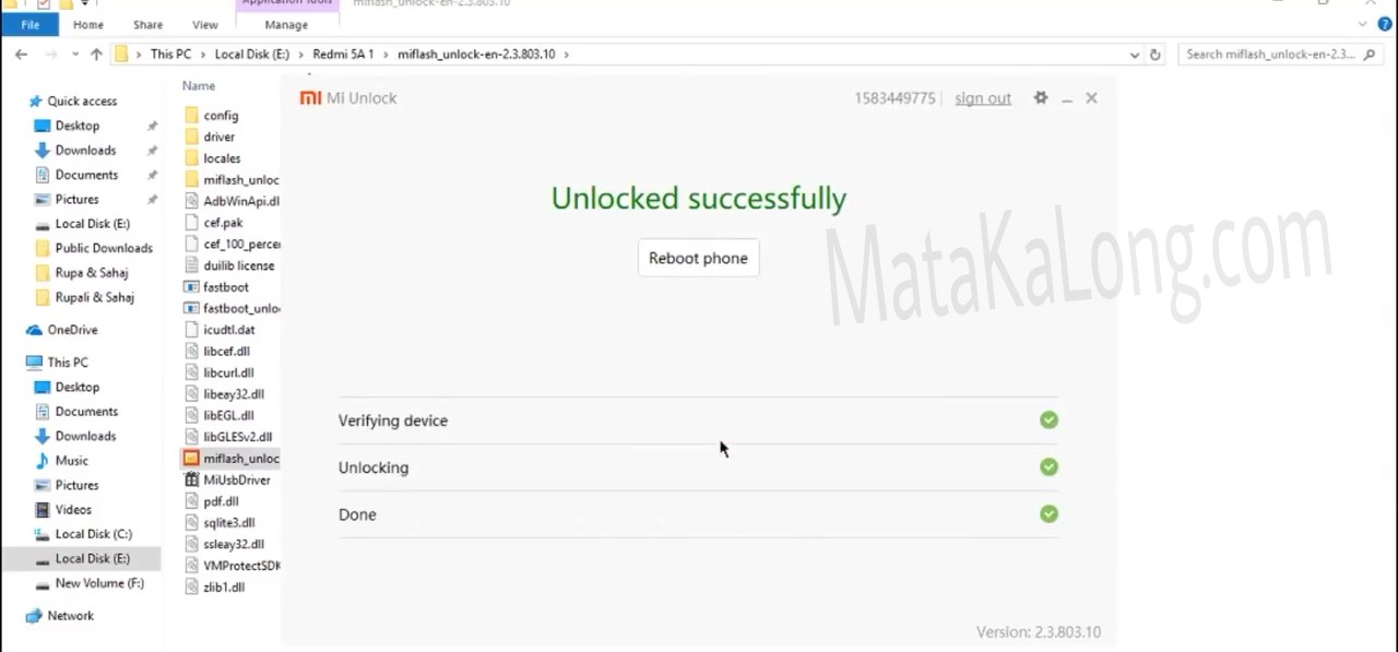 Cara Unlock Bootloader Xiaomi Redmi 5a