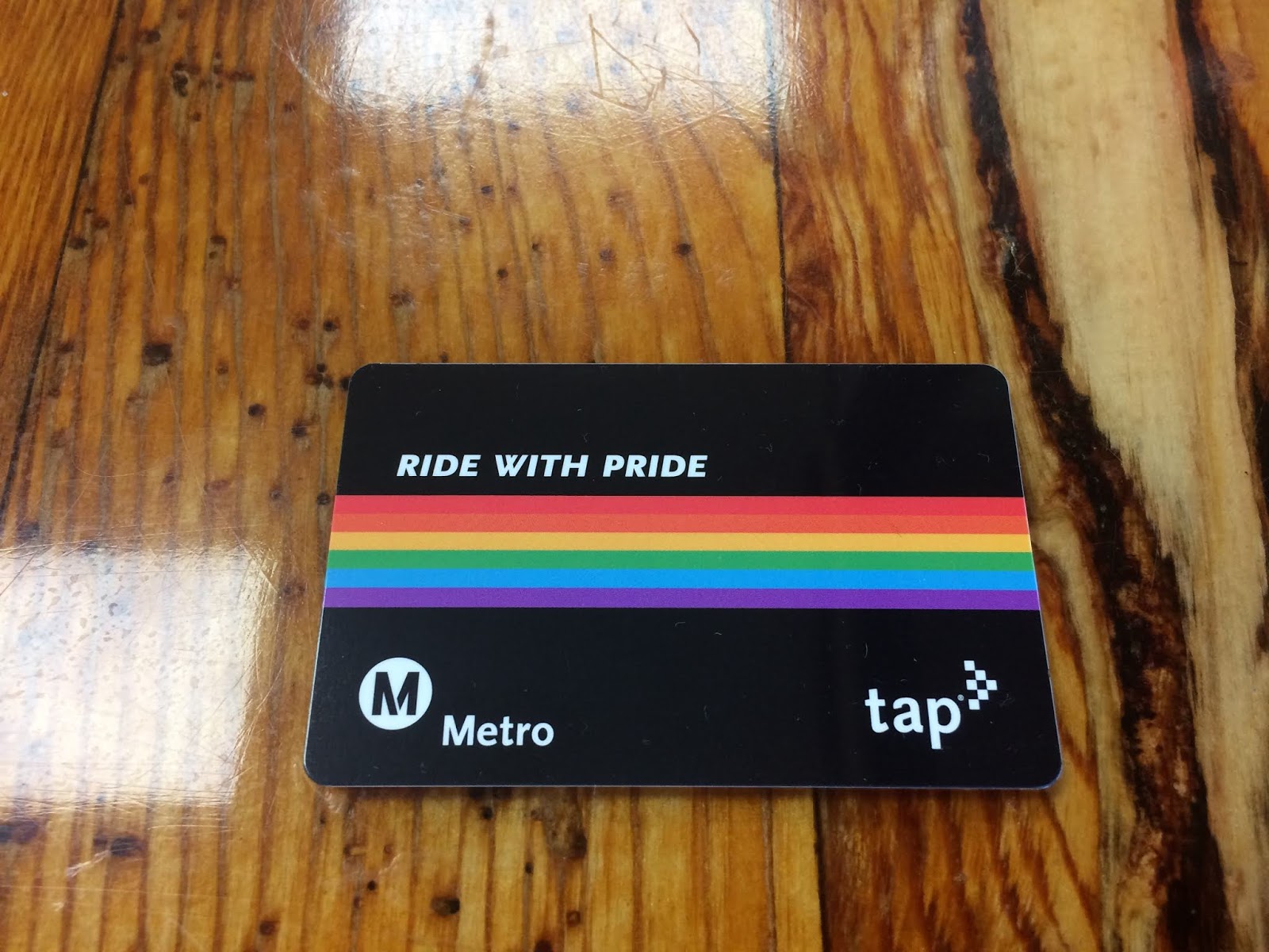 Tap Cards of Metro Los Angeles 2018 Ride With Pride TAP Card