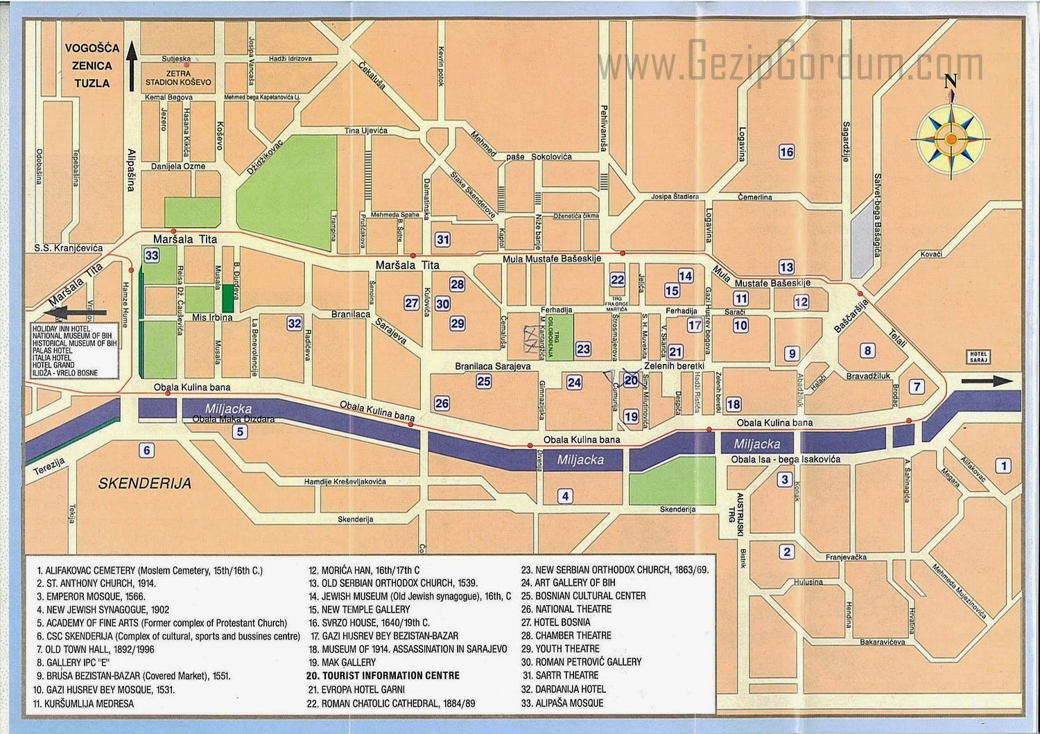 Sarajevo Map