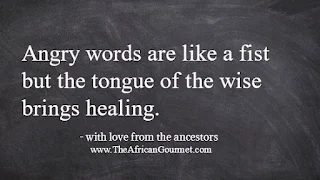 Angry words are like a fist but the tongue of the wise brings healing.