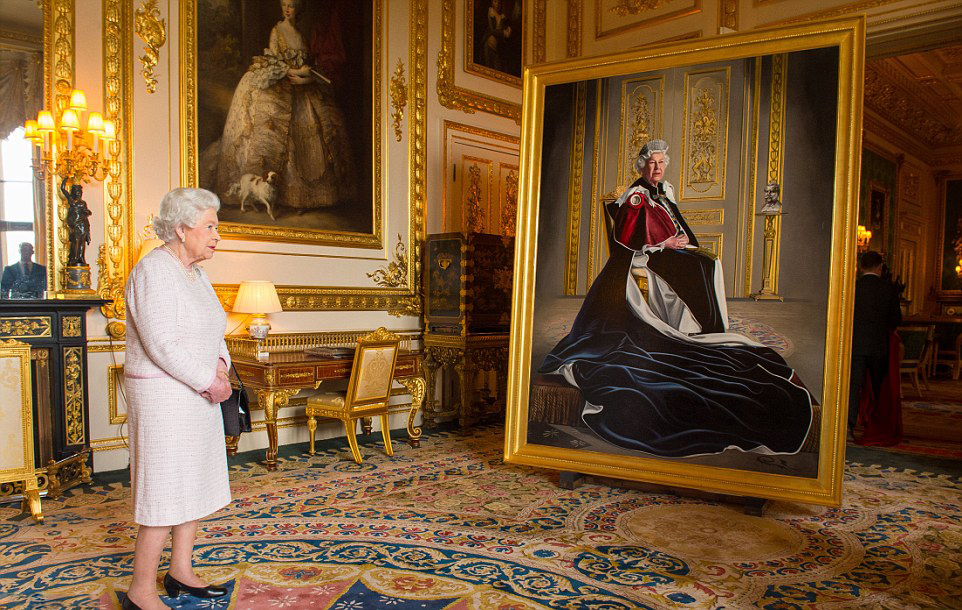 Royal Family Around the World The Queen Unveiles Her Portrait Marking