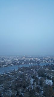 View across The Danube River from the Donauturm Tower
