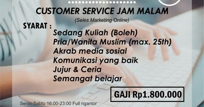 Lowongan Customer Service Sales Marketing Online Di Pt Abadi Bina Indonesia Yogyakarta Portal Info Lowongan Kerja Jogja Yogyakarta 2021