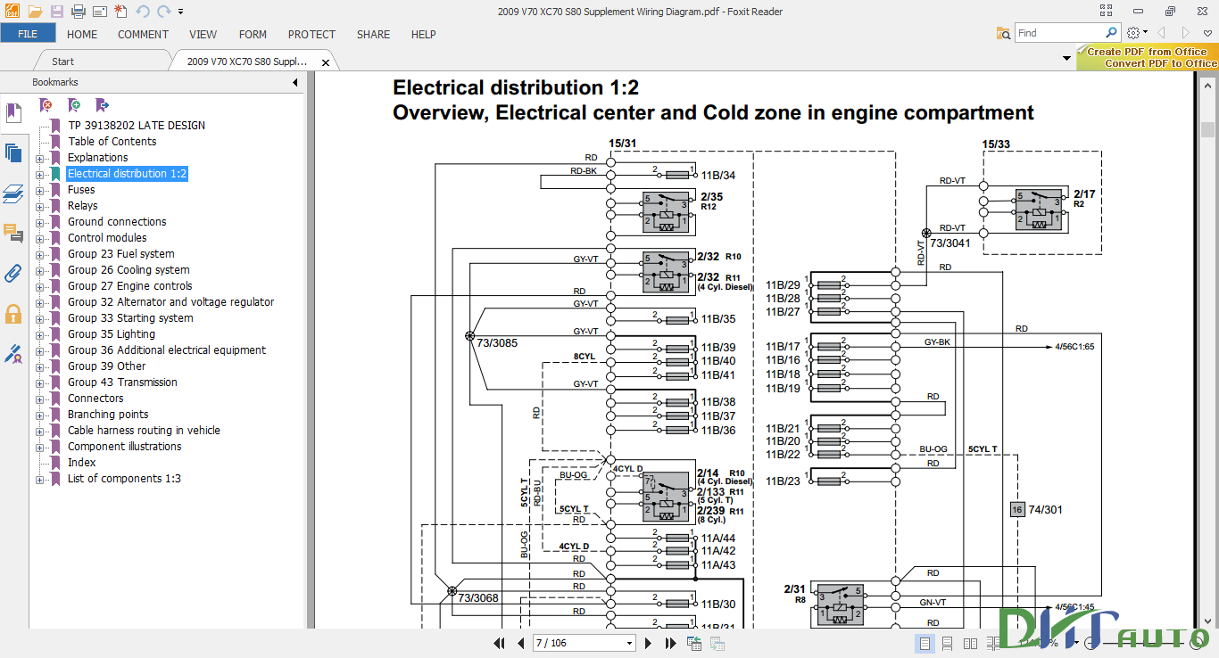 V70 XC70 S80 2009 SUPPLEMENT WIRING DIAGRAM - Automotive Library