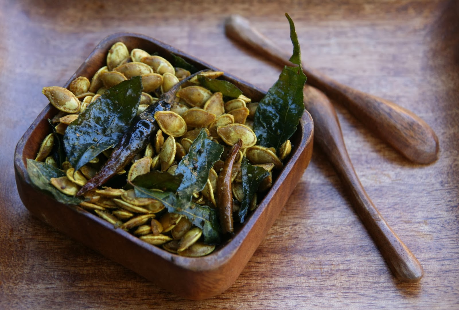 Indian Spiced Pumpkin Seeds Recipe mostly foodstuffs