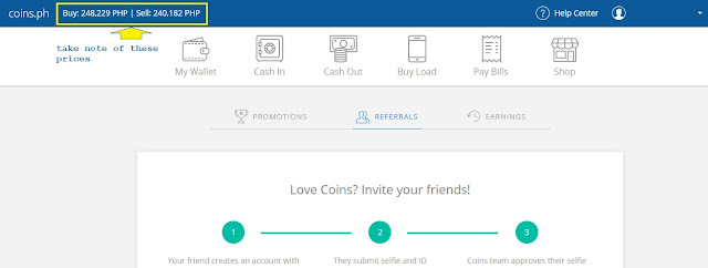 coins.ph homepage log in page