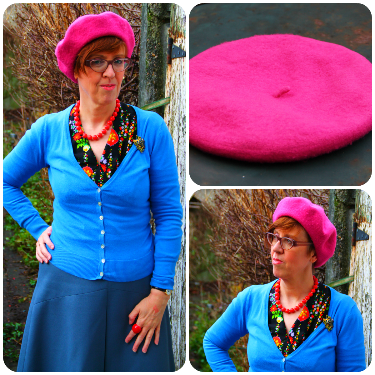 Polyester Princess Raspberry beret