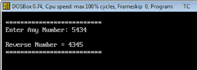 C Program To Reverse A Number Using While Loop