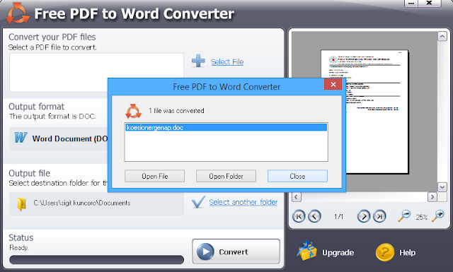 cara mengubah PDF Ke Wod