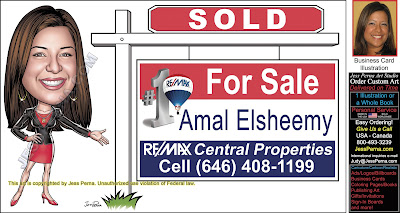 RE/MAX For Sale Business Card Ad Caricatures