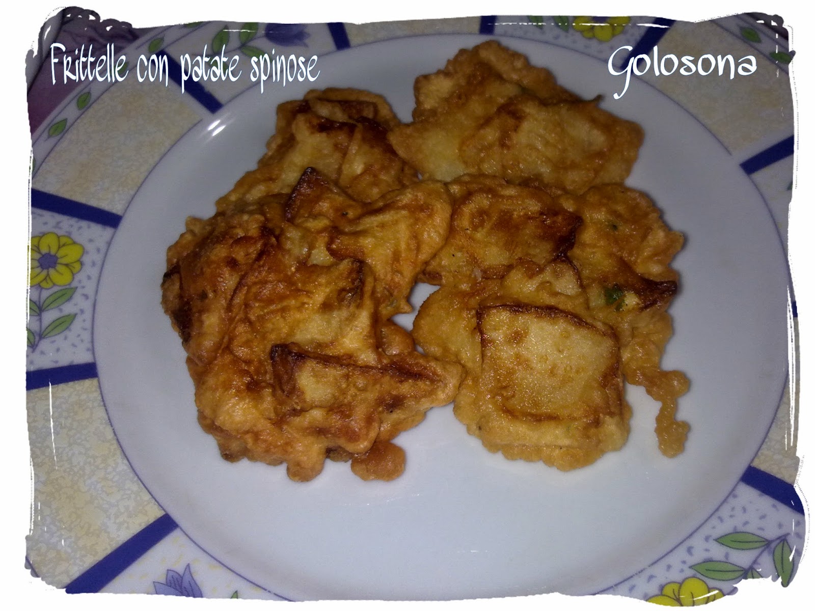 frittelle di patate spinose chayote