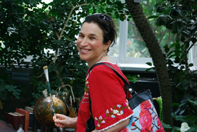 frida kahlo at the botanical gardens http://schulmanart.blogspot.com/2015/07/happy-birthday-frida-kahlo.html