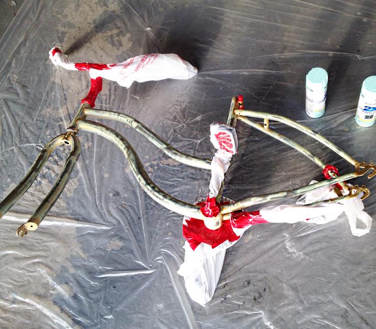 The White Rocking Chair How to spray paint a bike and make it brand new!